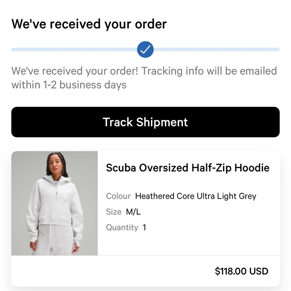 Lululemon Scuba Oversized Half-Zip Hoodie Heathered Core Ultra Light Grey